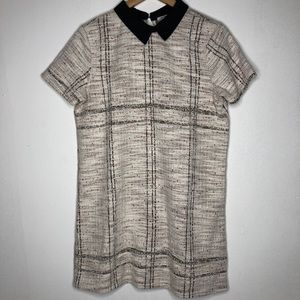 ZARA • Tweed Collared Dress